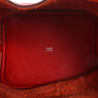 Hermes Taurillon Clemence Picotin 22 MM Rouge Vif 5 of 12