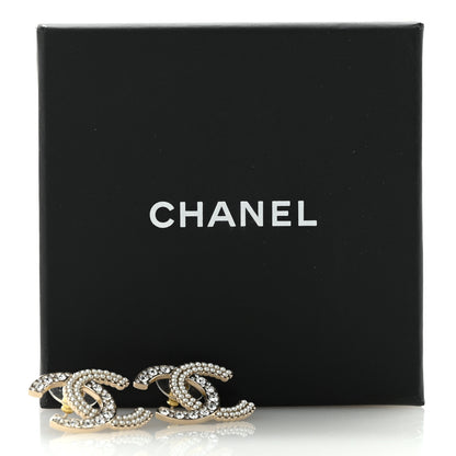 Chanel Crystal Pearl CC Large Earrings Gold 5 of 5
