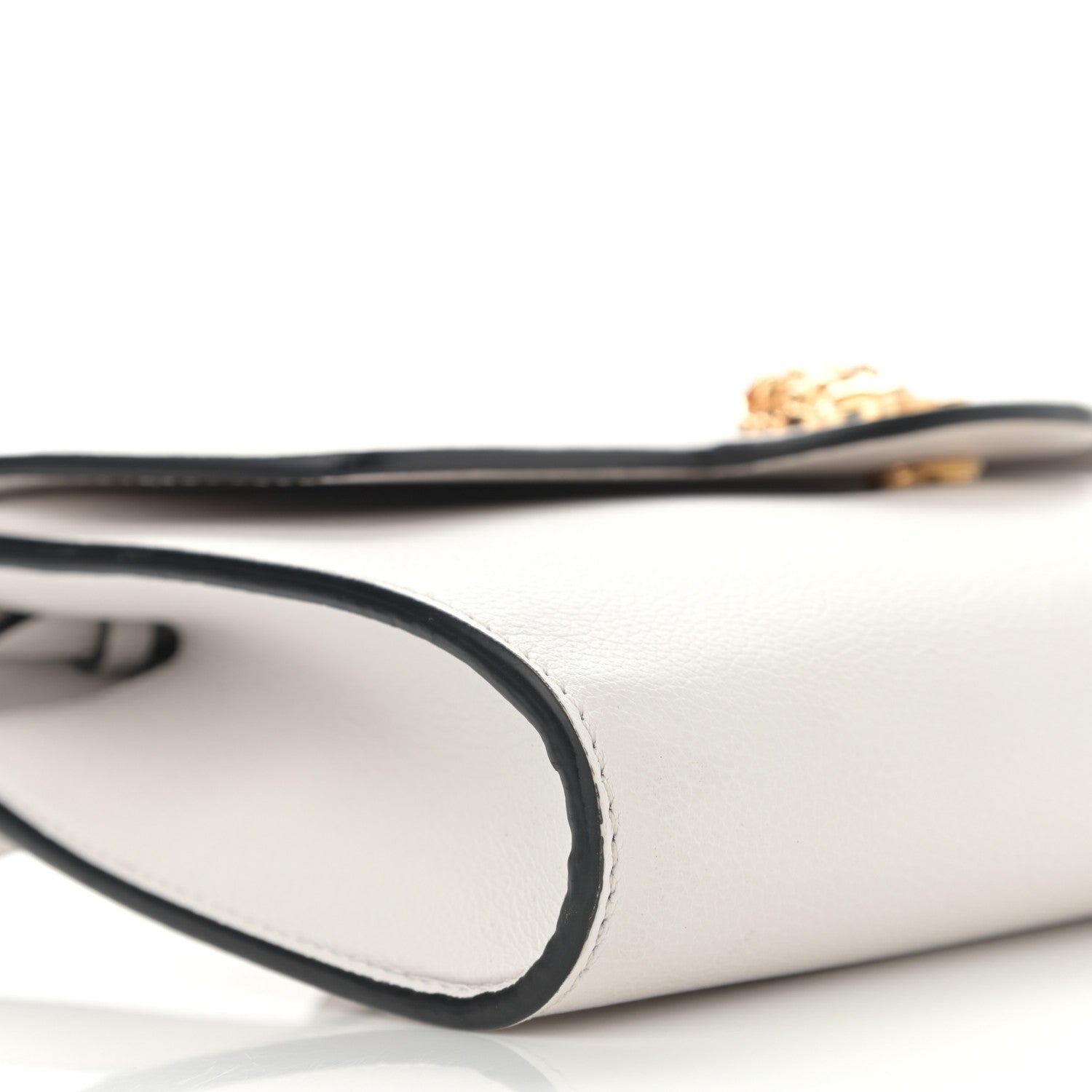 Versace Grained Calfskin La Medusa Crossbody Bag White 8 of 9