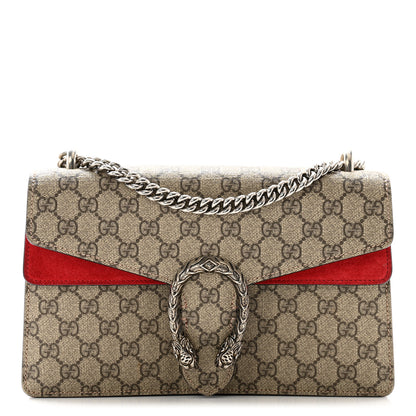 Gucci GG Supreme Monogram Small Dionysus Shoulder Bag Red 1 of 14