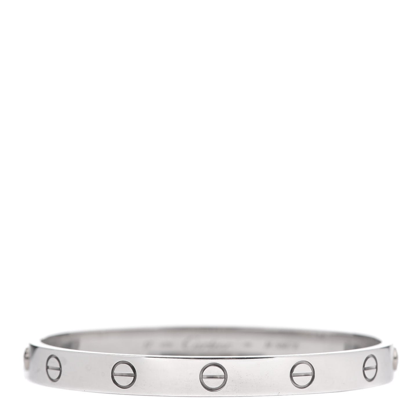 18K White Gold LOVE Bracelet 17
