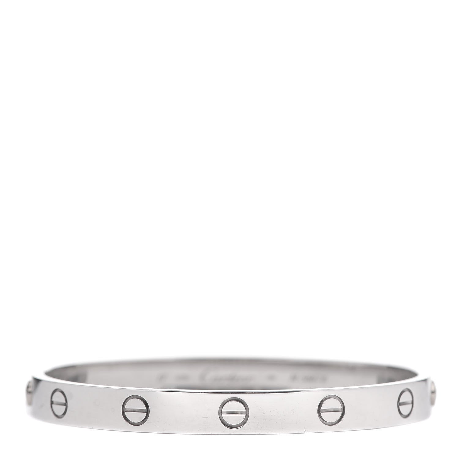 Cartier 18K White Gold LOVE Bracelet 17 1 of 6
