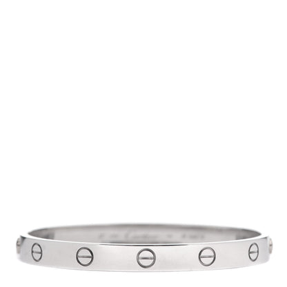 Cartier 18K White Gold LOVE Bracelet 17 1 of 6