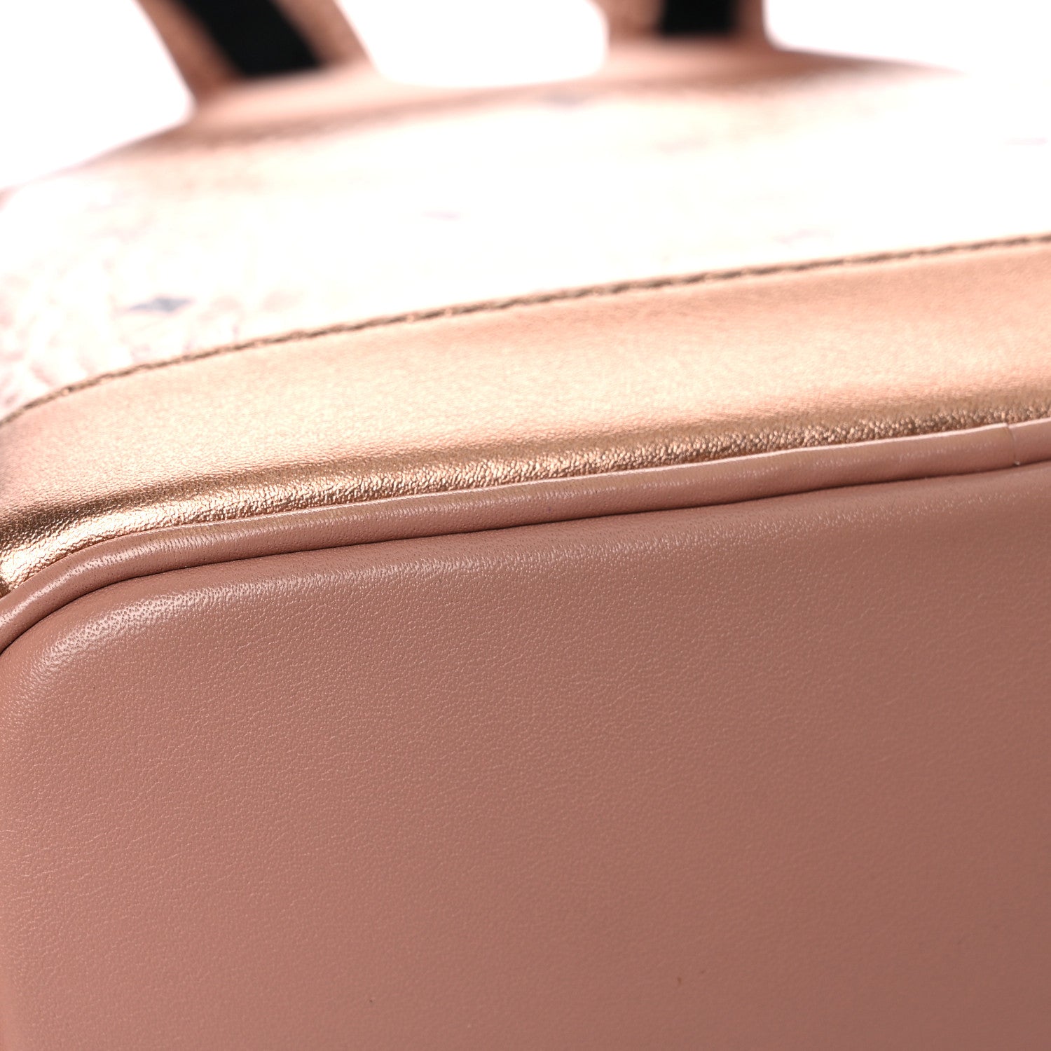 MCM Metallic Visetos Mini Side Stud Stark Backpack Champagne Gold 12 of 22