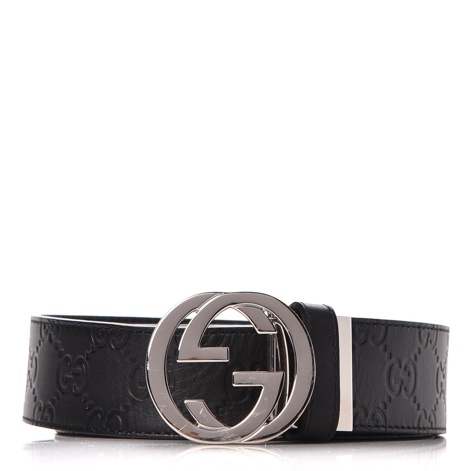 Gucci Guccissima Interlocking G Reversible Belt 90 36 Black Brown 1 of 7
