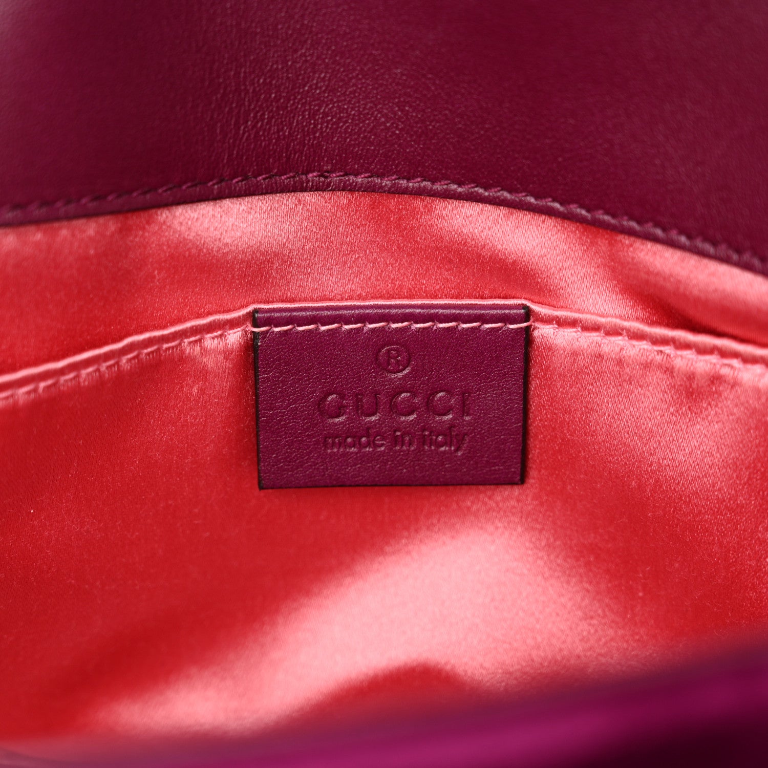 Gucci Velvet Matelasse Mini GG Marmont Shoulder Bag Fuchsia Violet Cyclamen 6 of 10
