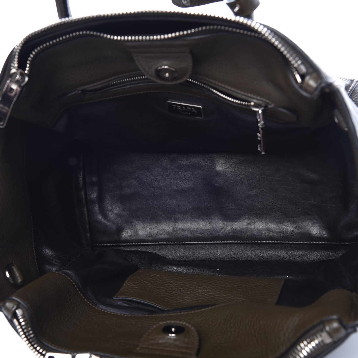 Cervo Deerskin Twin Pocket Tote Militare