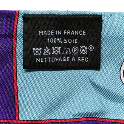 Hermes Silk Camails Twilly Scarf Violet Azure Celado 3 of 5