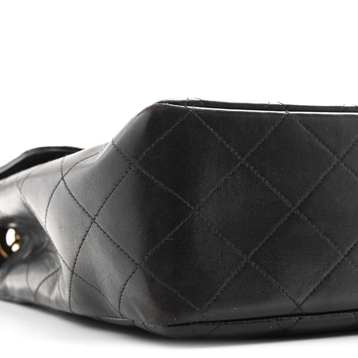 Chanel Lambskin Quilted XL Jumbo Single Flap Black 9 of 10