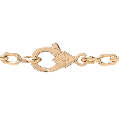 Van Cleef & Arpels 18K Yellow Gold Blue Agate 10 Motifs Vintage Alhambra Necklace 3 of 5