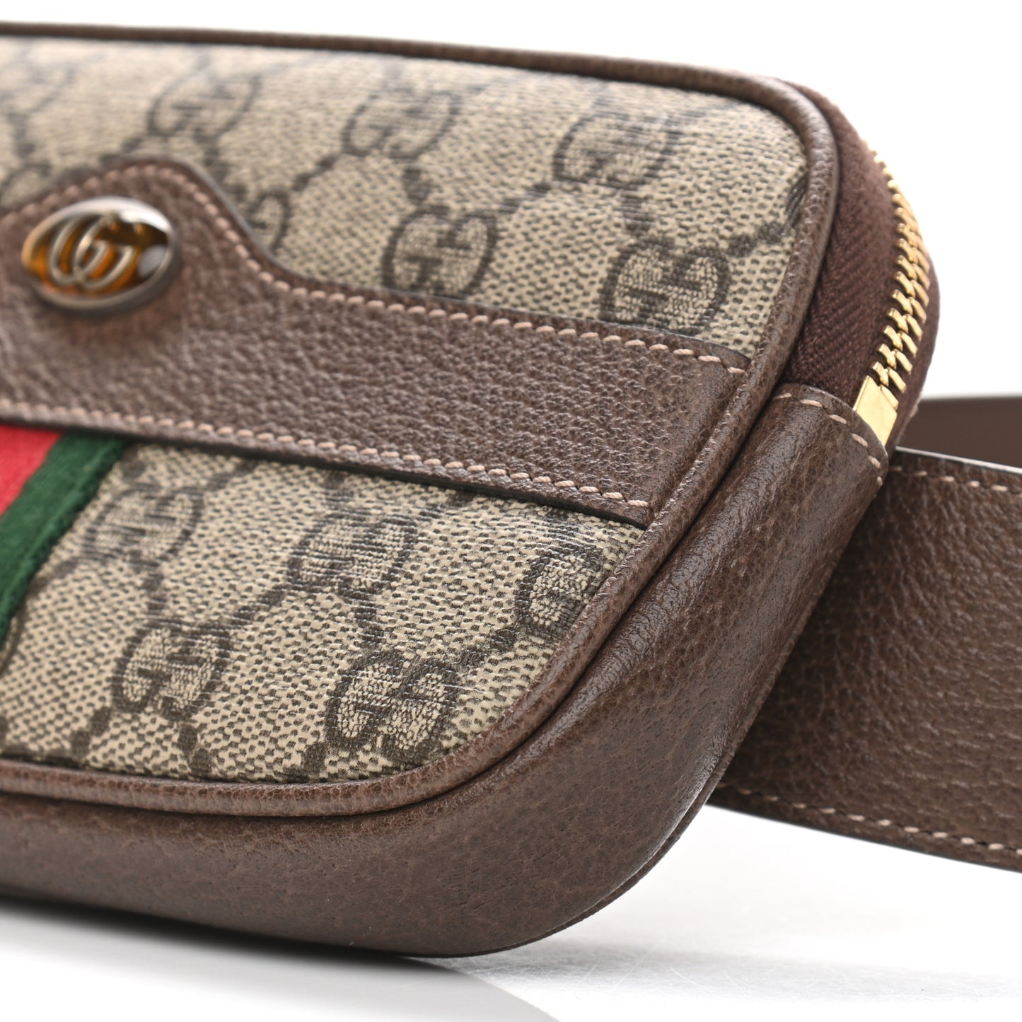 GG Supreme Monogram Ophidia Belted iPhone Case 75 30 Dark Brown