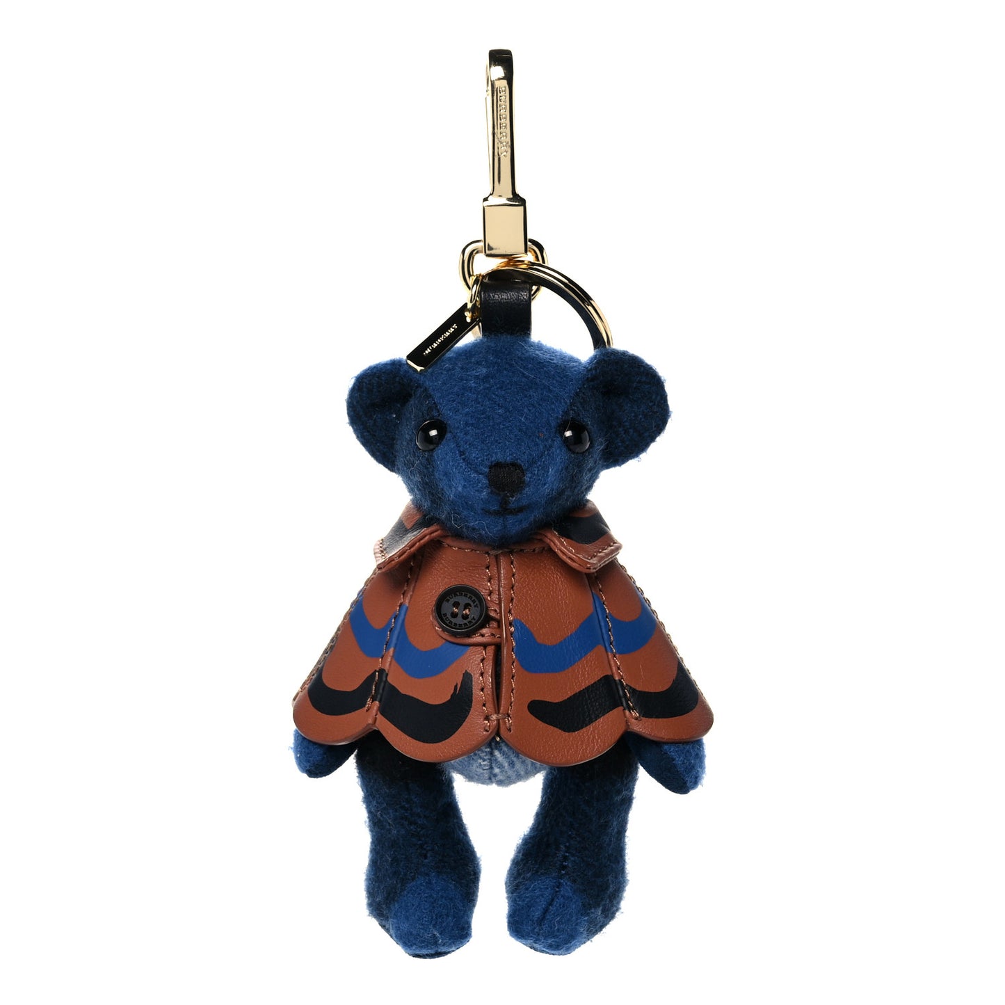 Chasmere Thomas Paint Teddy Bear Keychain Charm Blue Multi
