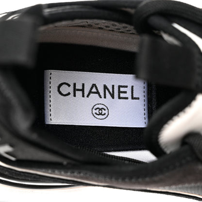 Chanel Velvet Calfskin Mixed Fibers CC Sneakers 38 Black 7 of 9