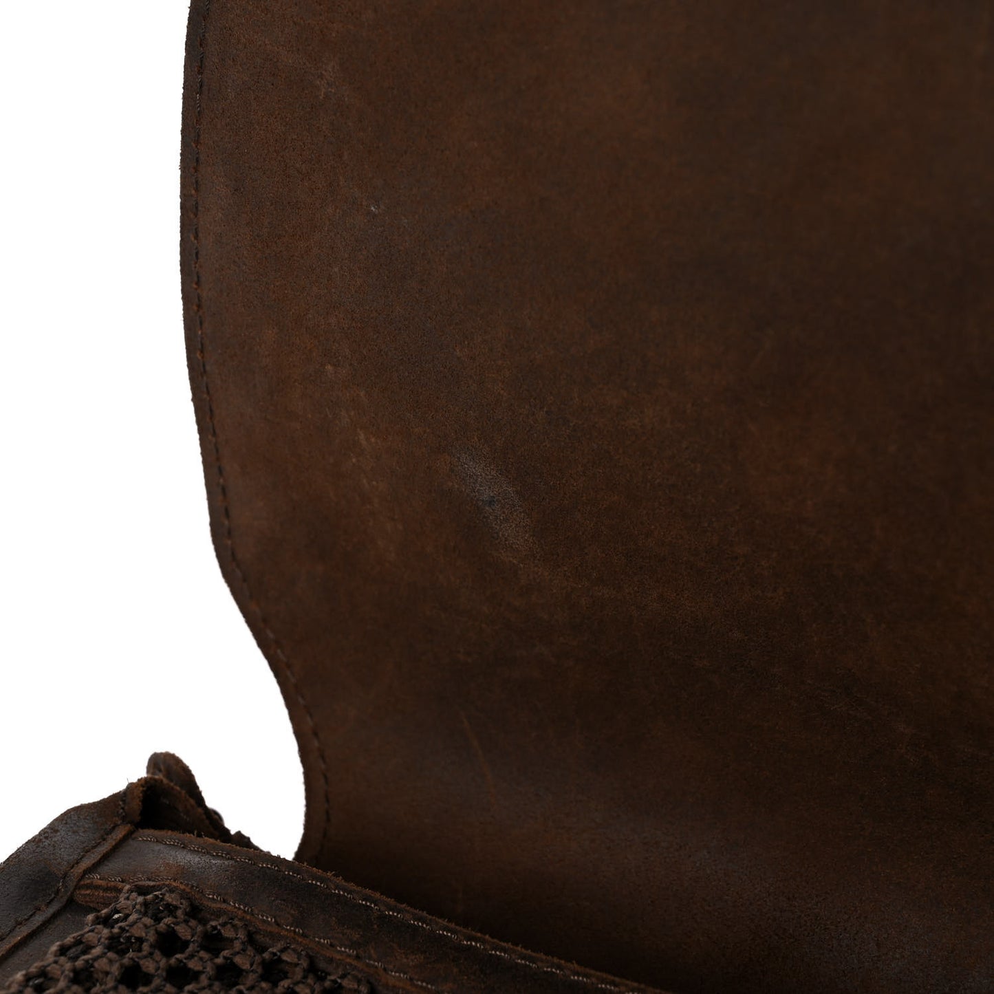 Calfskin Stitched Large Highlander Messenger Brown