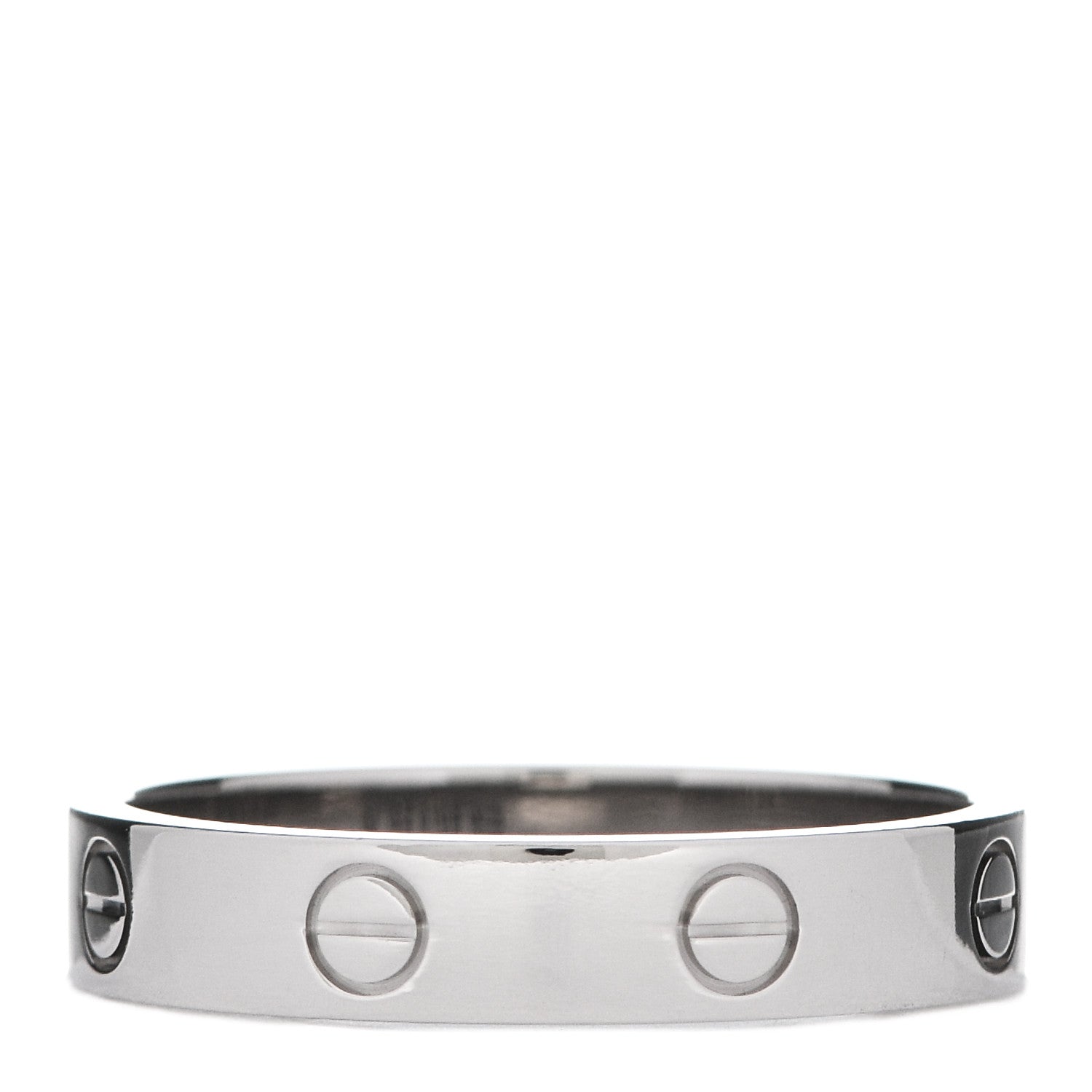 Cartier 18K White Gold 3.5mm LOVE Wedding Band Ring 59 8.75 3 of 4