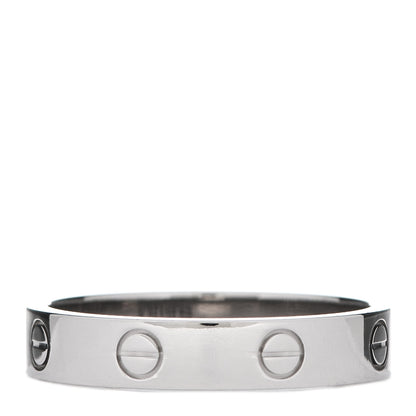Cartier 18K White Gold 3.5mm LOVE Wedding Band Ring 59 8.75 3 of 4