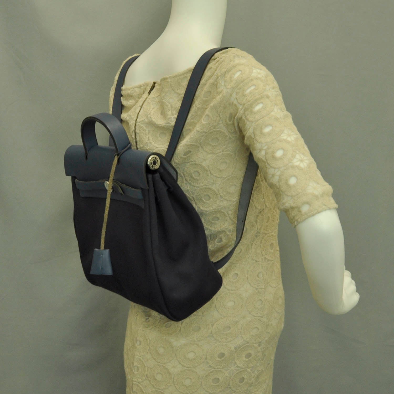 Hermes Toile Herbag Navy Bleu 2 of 12