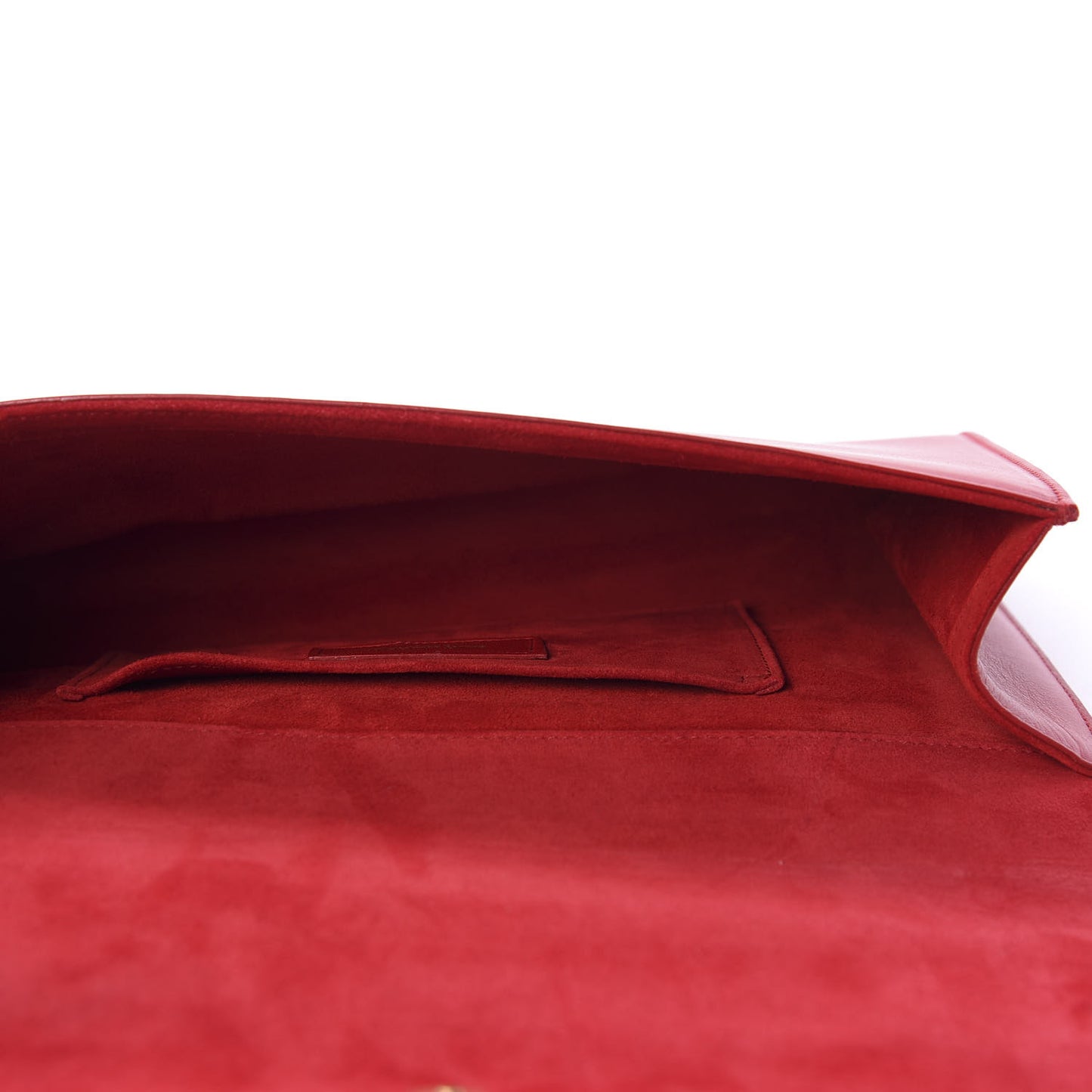 Calfskin Classic Y Ligne Clutch Red