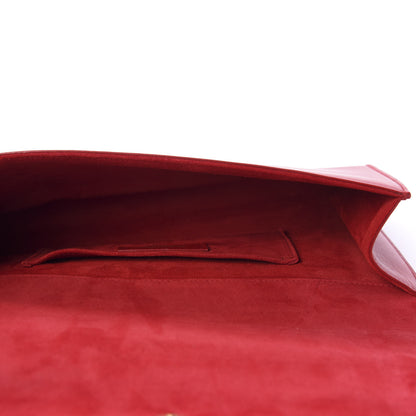 Saint Laurent Calfskin Classic Y Ligne Clutch Red 4 of 10
