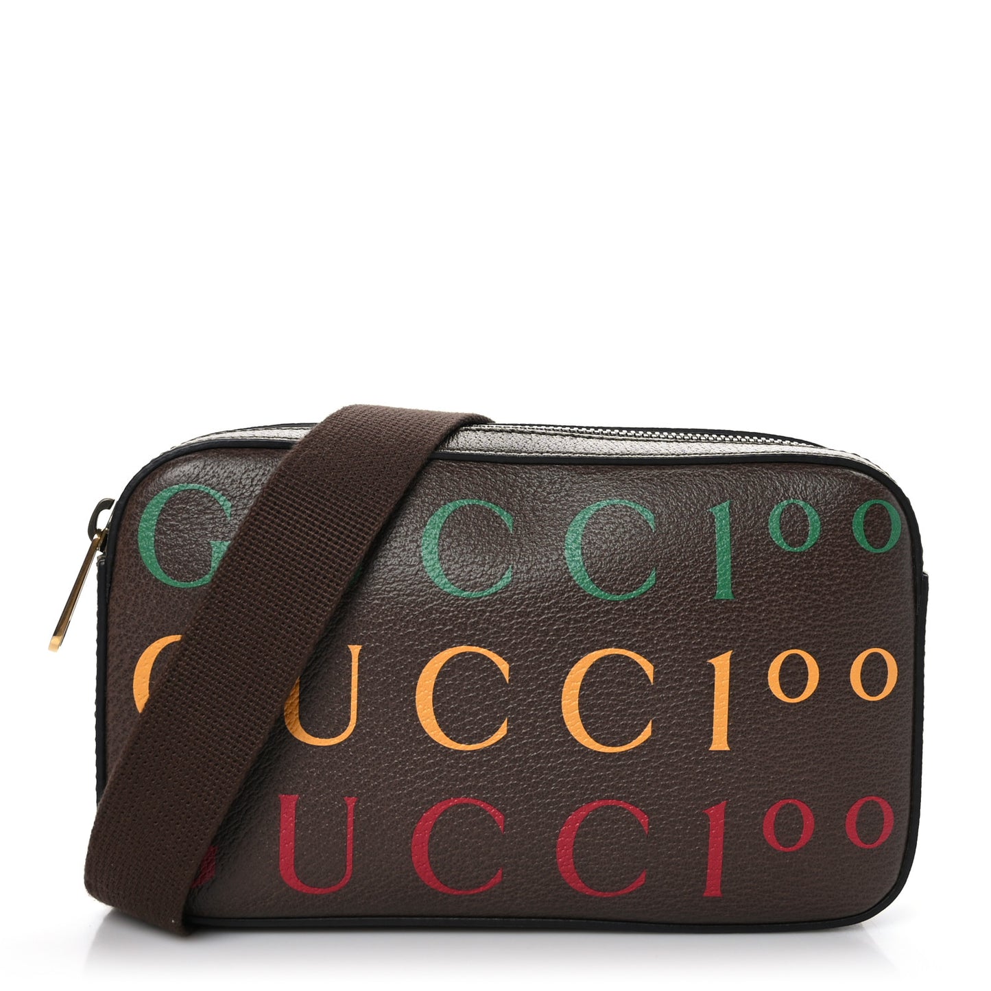 Textured Dollar Calfskin Gucci 100 Aria Belt Bag 90 36 New Acero Multicolor