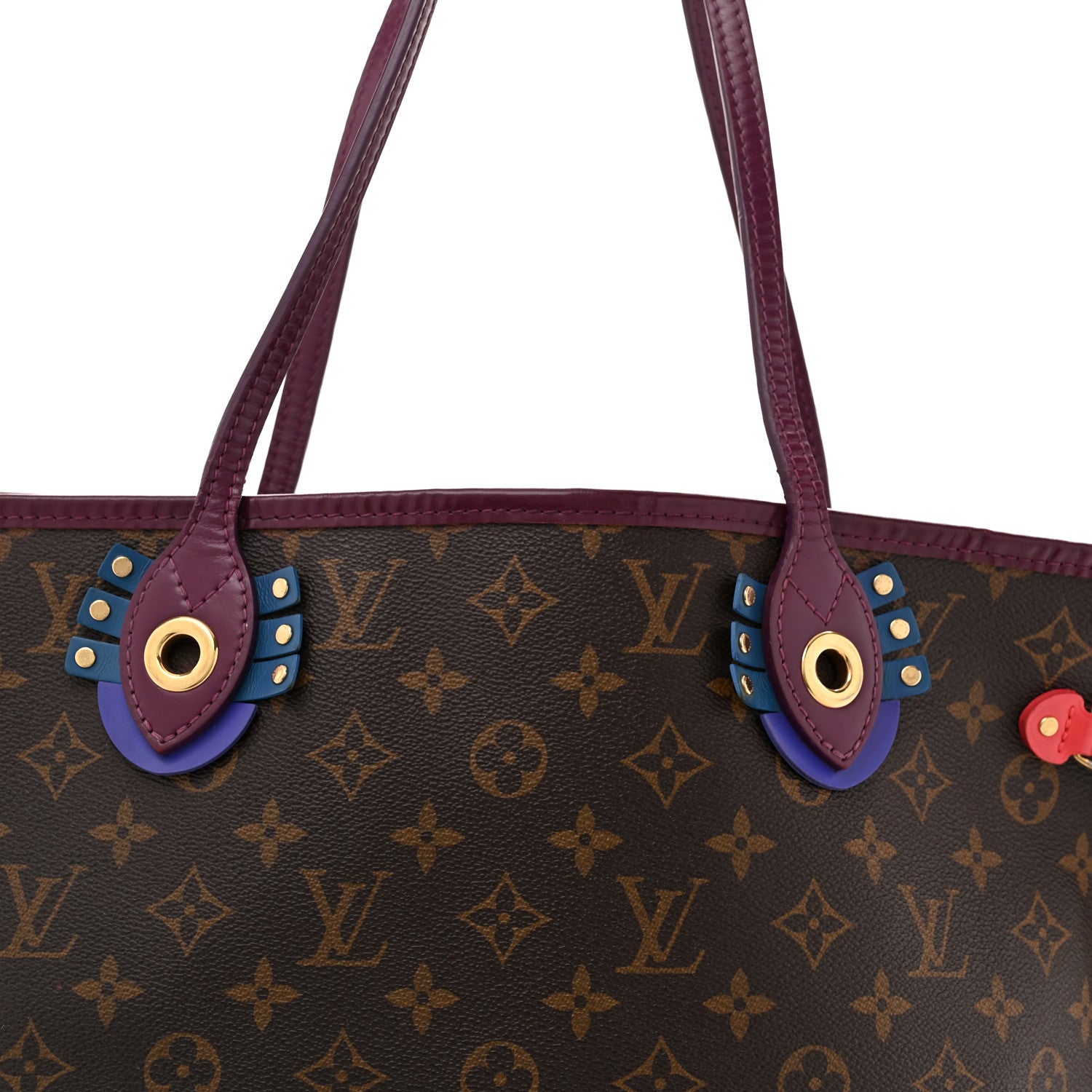 Louis Vuitton Monogram Totem Neverfull MM Magenta 8 of 11
