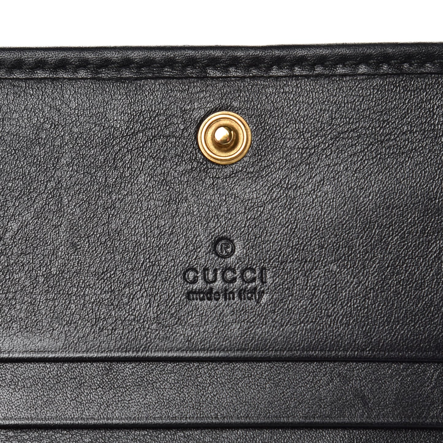 Calfskin Matelasse GG Marmont Card Case Black