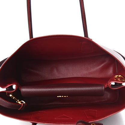 Prada Saffiano Cuir Large Double Bag Granato Scarlatto 5 of 13
