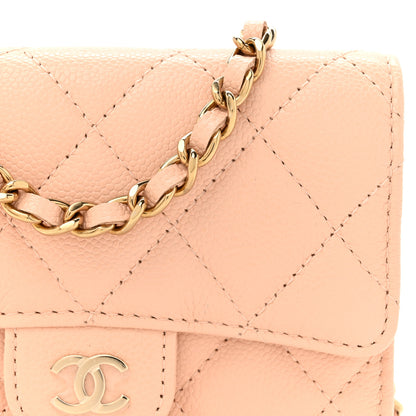 Chanel Caviar Quilted Mini Chain Bag Beige 8 of 10