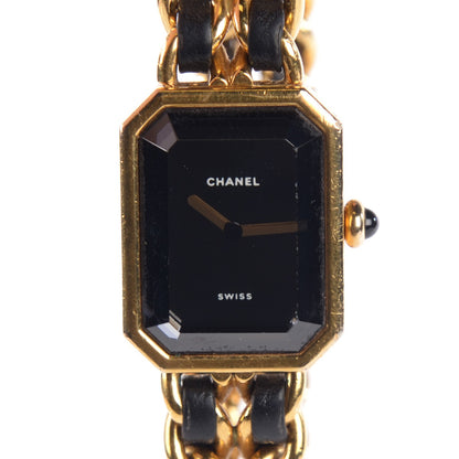 Chanel Stainless Steel Lambskin 20mm Chain Premiere Quartz Watch Gold L 1 of 6