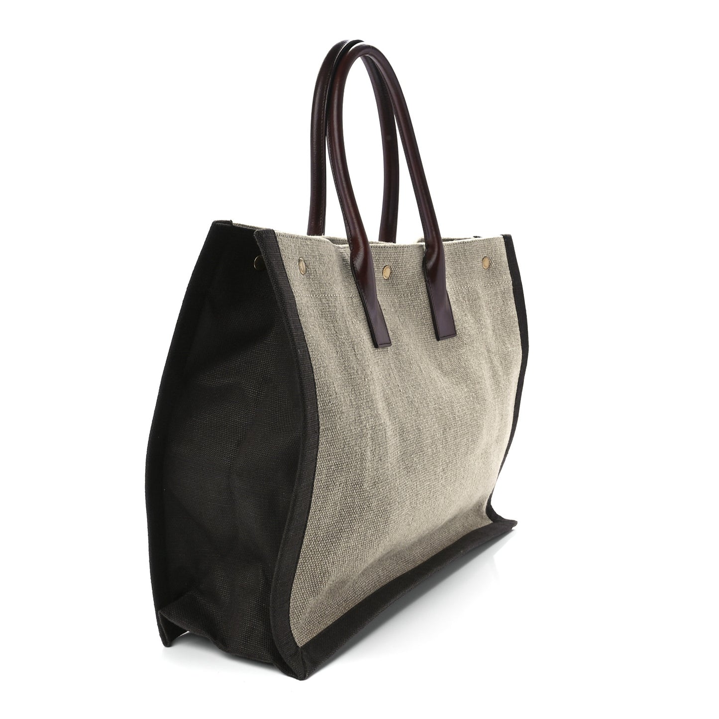 Linen Calfskin Rive Gauche Tote Natural
