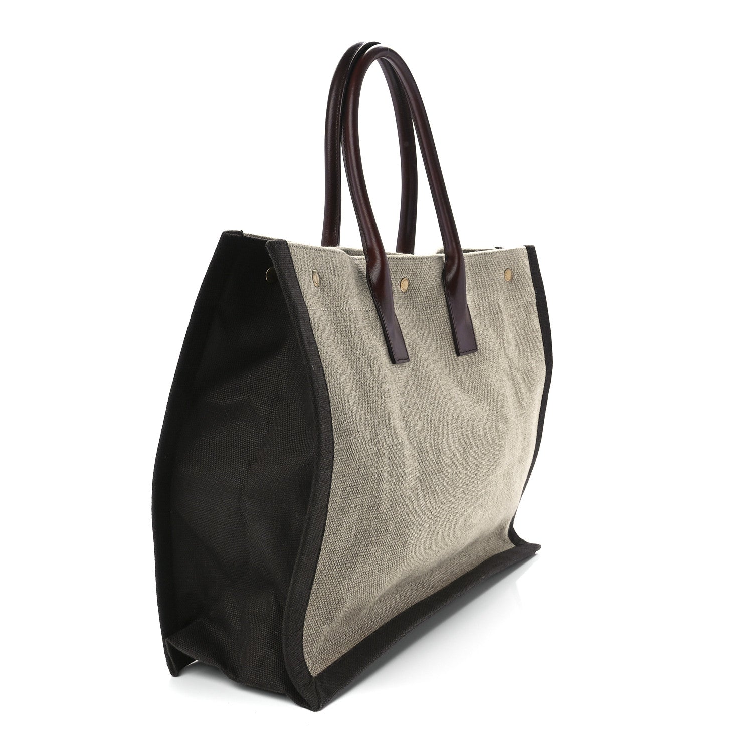 Saint Laurent Linen Calfskin Rive Gauche Tote Natural 3 of 11