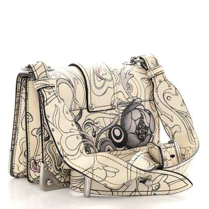 Prada X JAMES JEAN Glace Calfskin Rabbit Print Cahier Bag Opaline 3 of 13