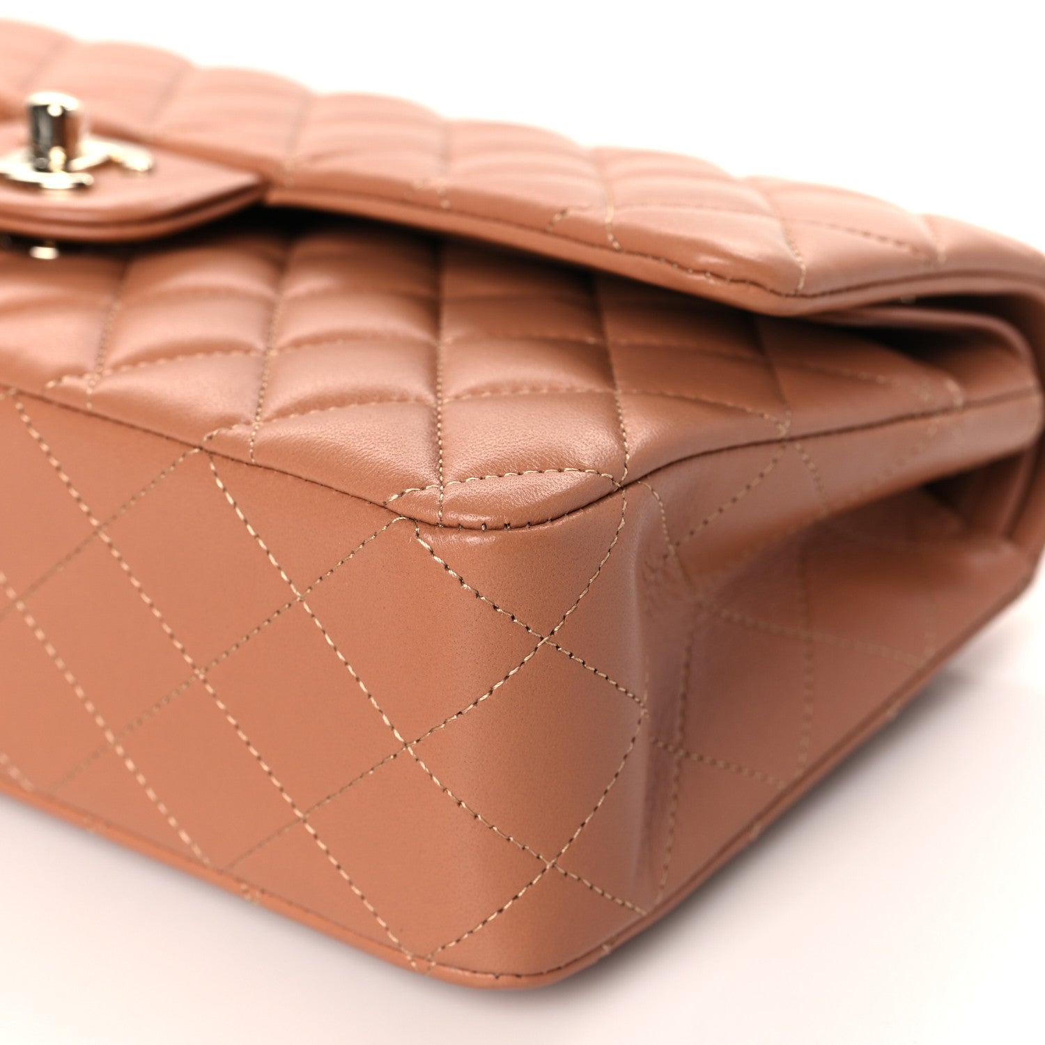 Chanel Lambskin Quilted Medium Double Flap Brown 9 of 9