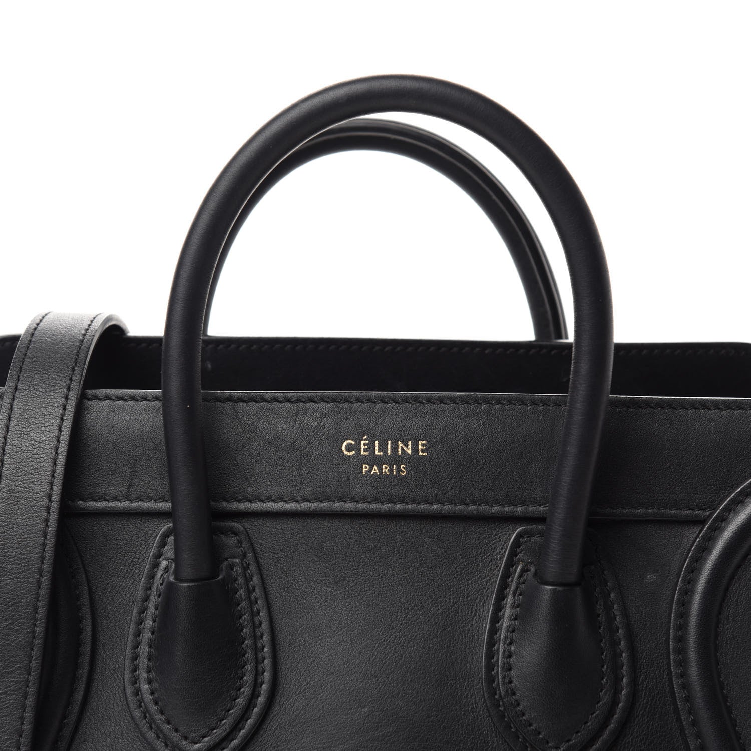 Celine Smooth Calfskin Nano Luggage Black 9 of 9