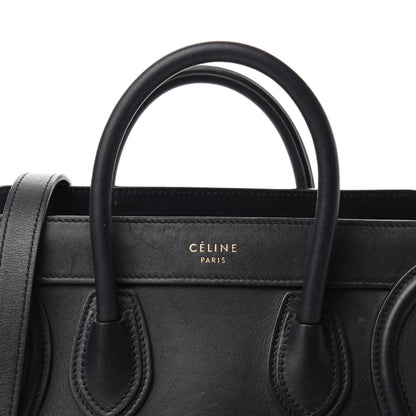 Celine Smooth Calfskin Nano Luggage Black 9 of 9
