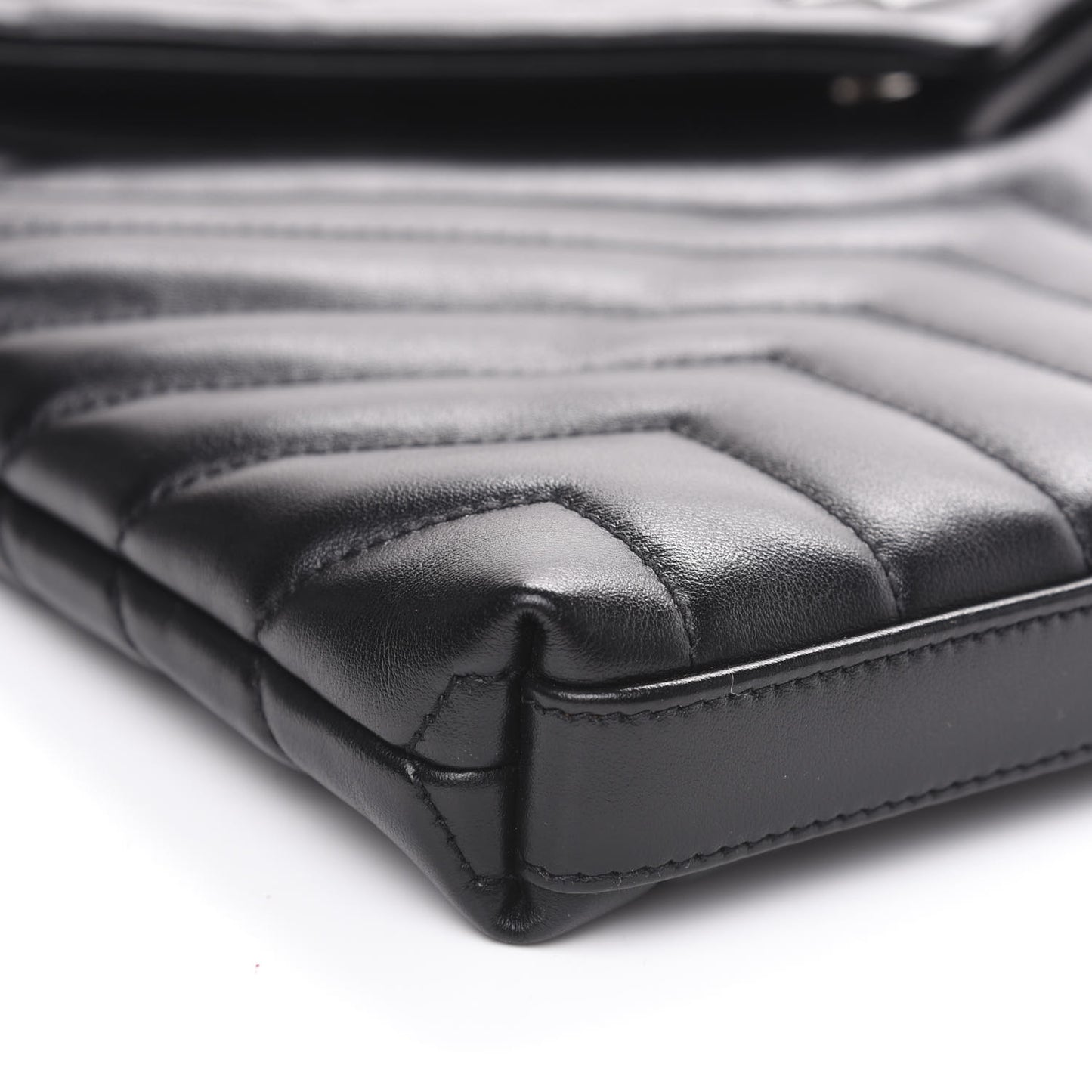 Calfskin Y Quilted Monogram Loulou Document Holder Black