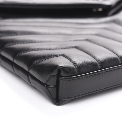 Saint Laurent Calfskin Y Quilted Monogram Loulou Document Holder Black 7 of 8