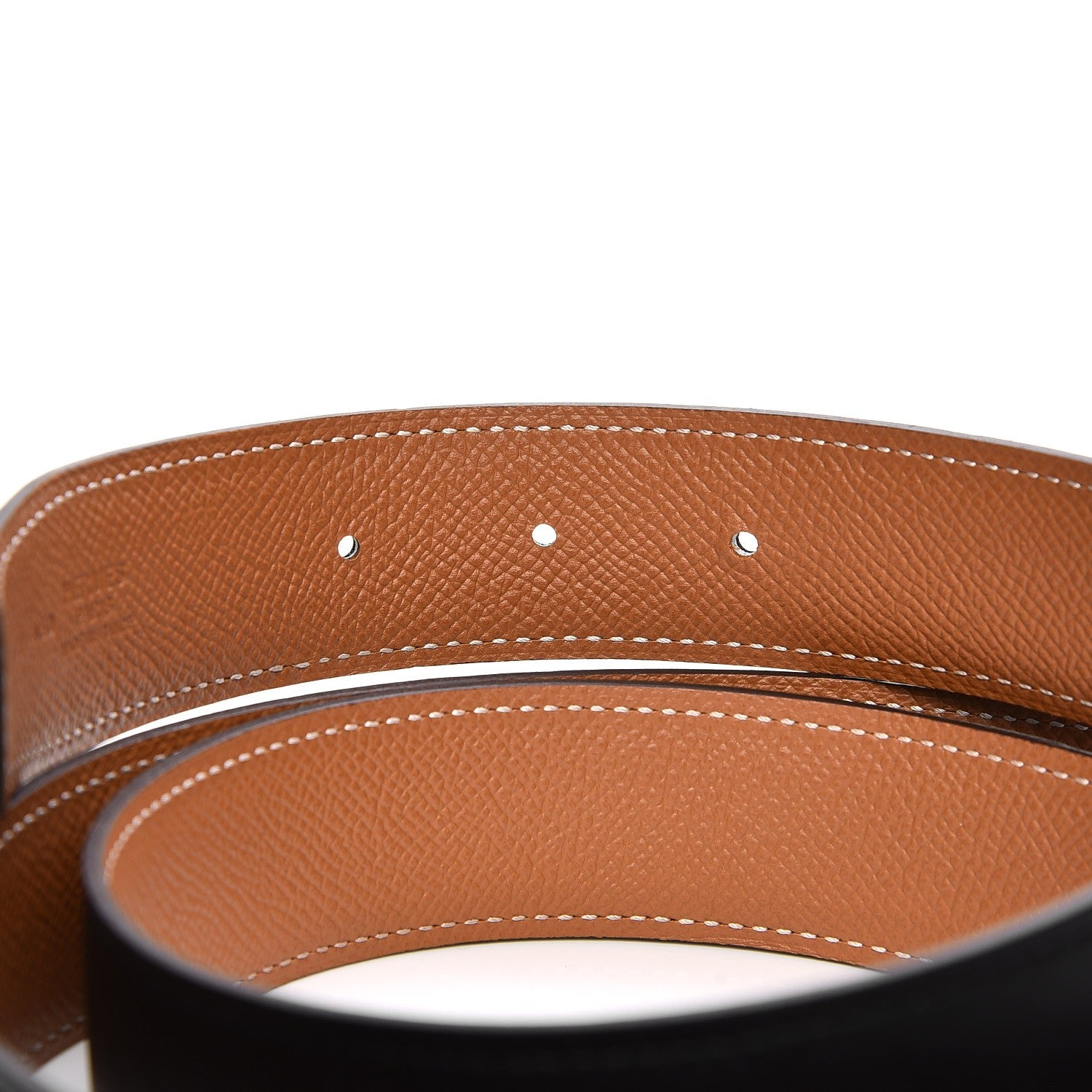Hermes Epsom Swift 32mm Belt Strap 95 Gold Black 3 of 6