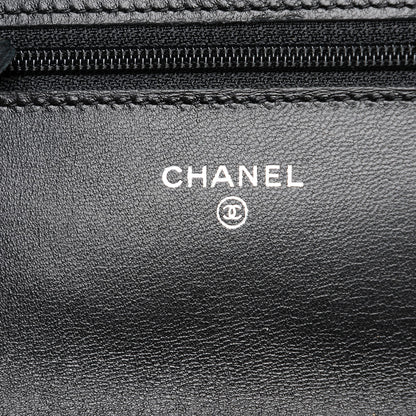 Chanel Lambskin Quilted Wallet On Chain WOC Black 6 of 9