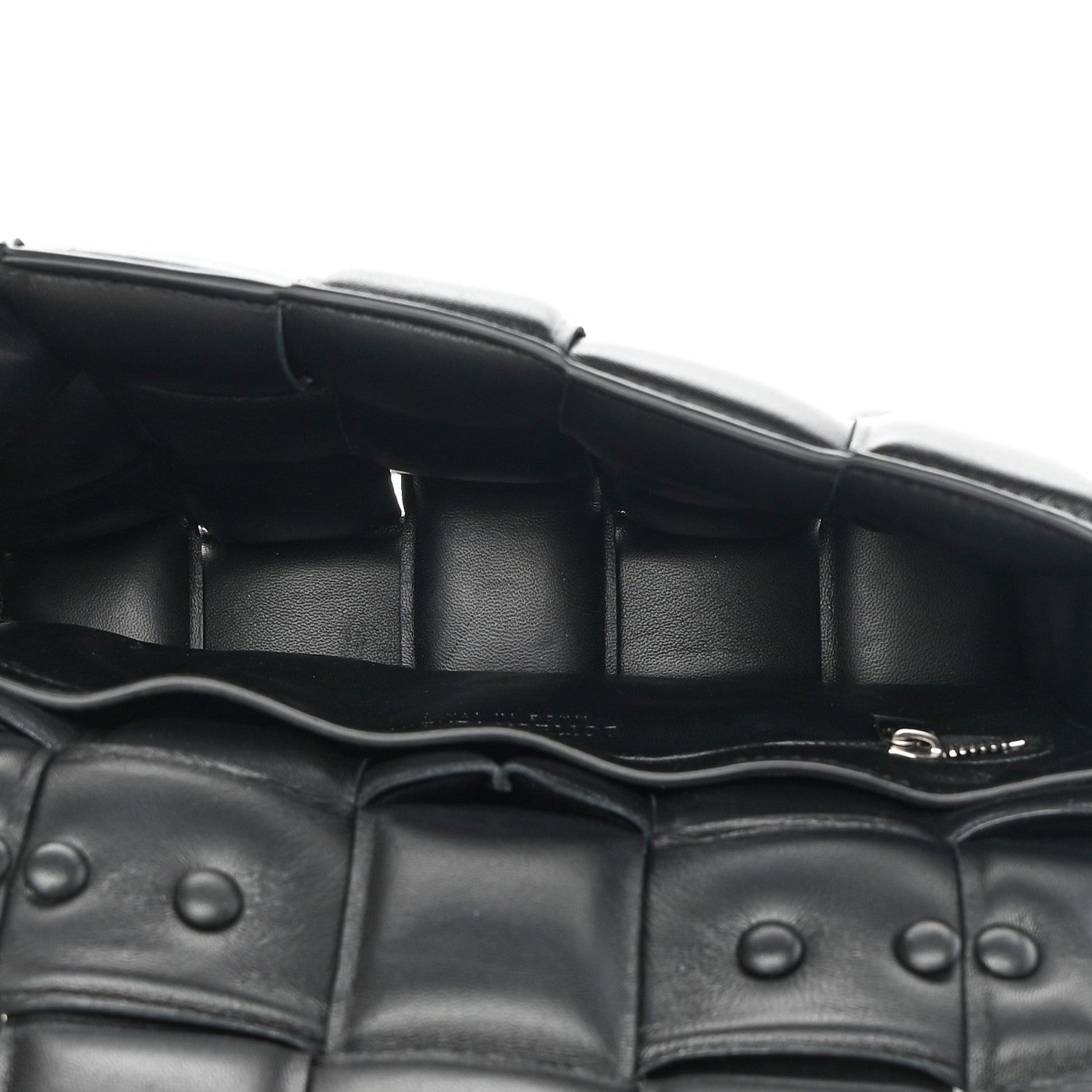 Bottega Veneta Lambskin Maxi Intreccio Padded Chain Cassette Crossbody Bag Black 4 of 11