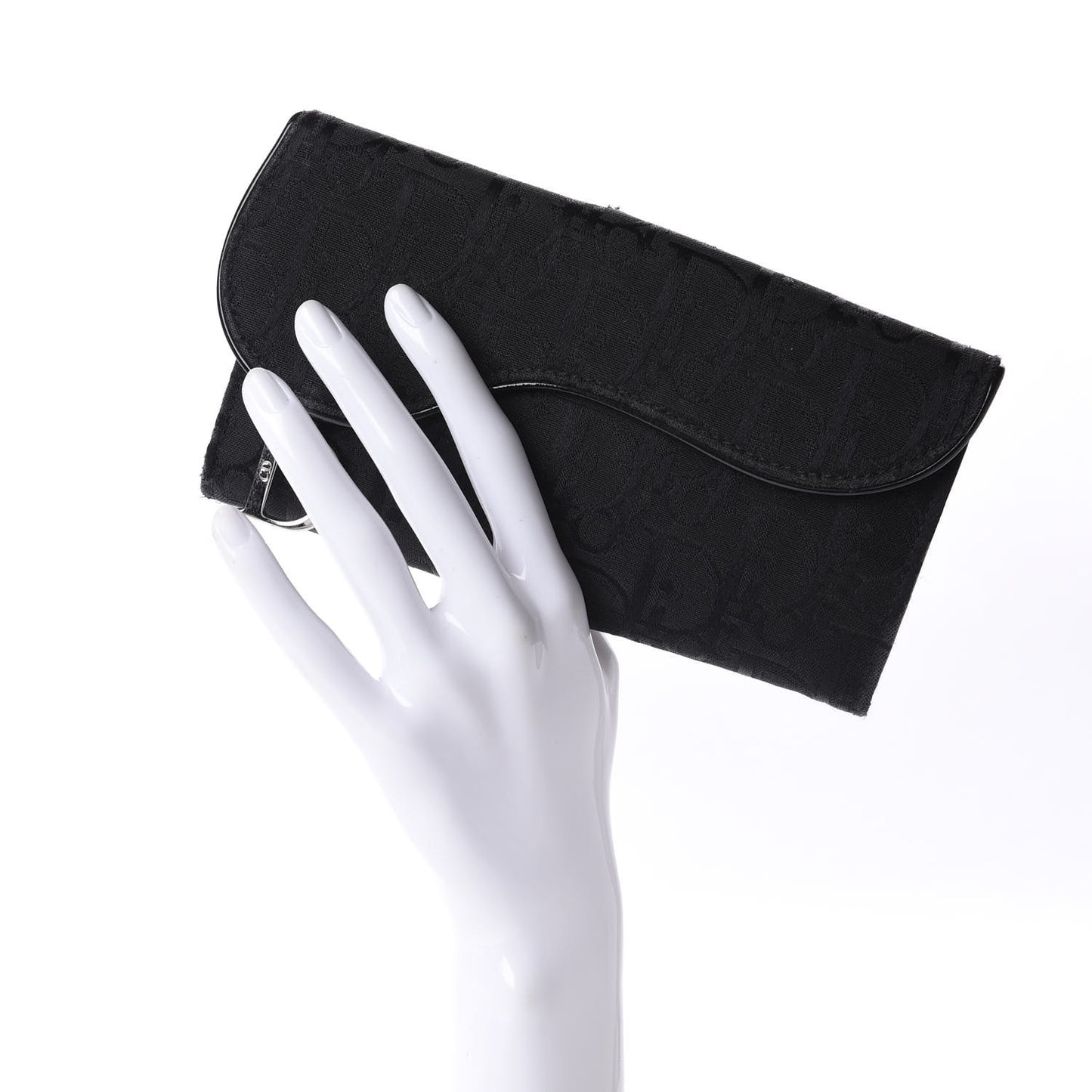 Monogram Saddle Wallet Black