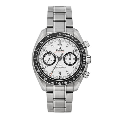 Omega Stainless Steel 44mm Speedmaster Racing Co-Axial Master Chronometer Chronograph Automatic Watch White 329.30.44.51.04.001 1 of 5