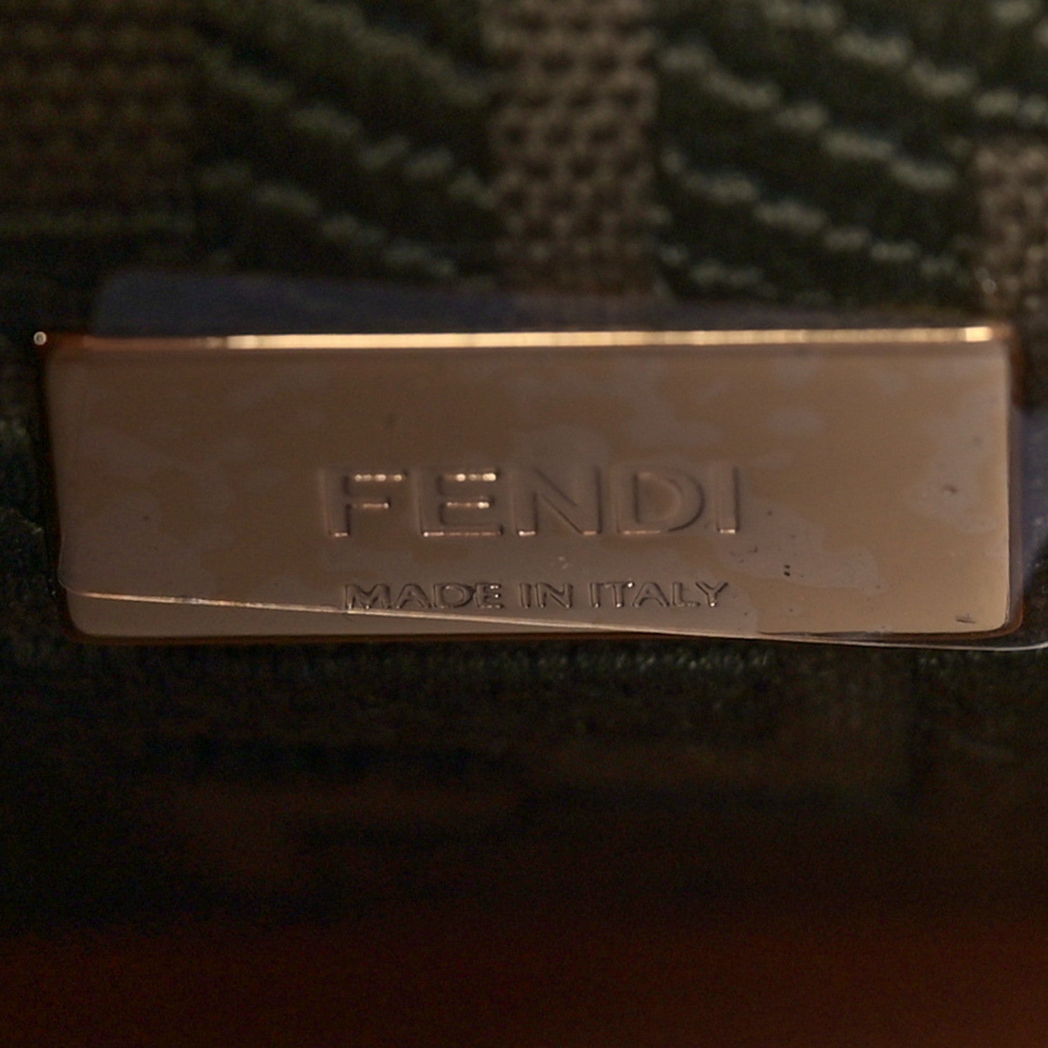 Fendi Vitello Seta Canvas FF Embroidered Mini Peekaboo Iconic Satchel Brandy Amazzonia 7 of 9