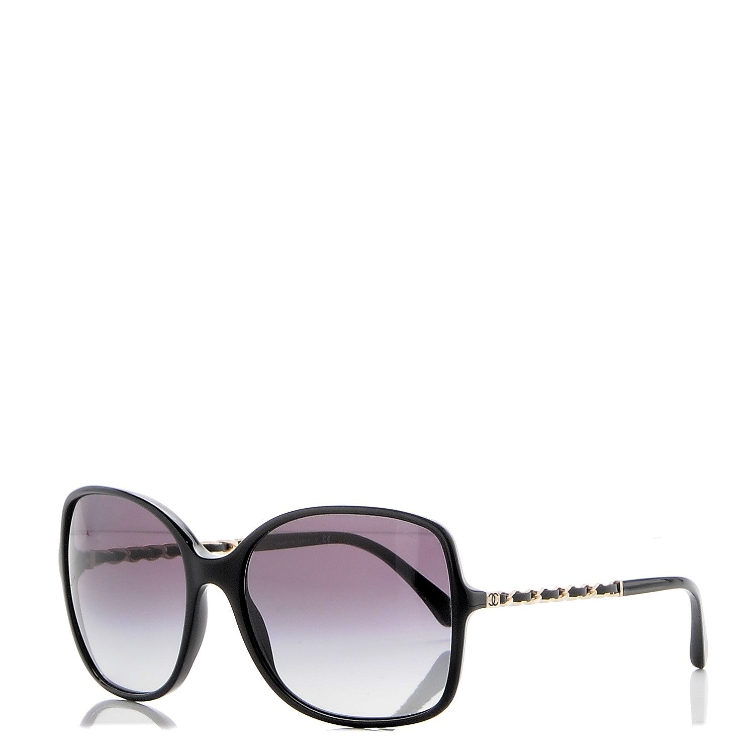 Chanel Lambskin Square Chain Sunglasses 5210-Q Black 1 of 9