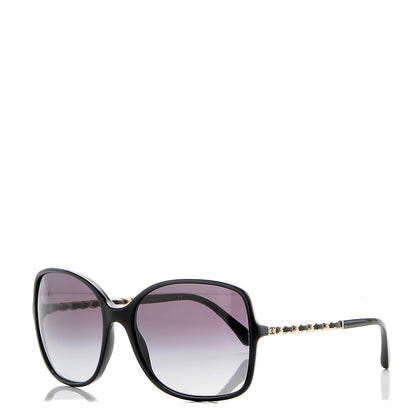 Chanel Lambskin Square Chain Sunglasses 5210-Q Black 1 of 9