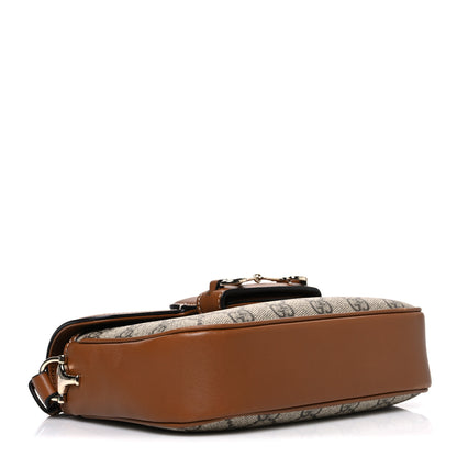 Gucci GG Supreme Monogram Horsebit 1955 Soft Small Shoulder Bag Beige Brown Sugar 4 of 11