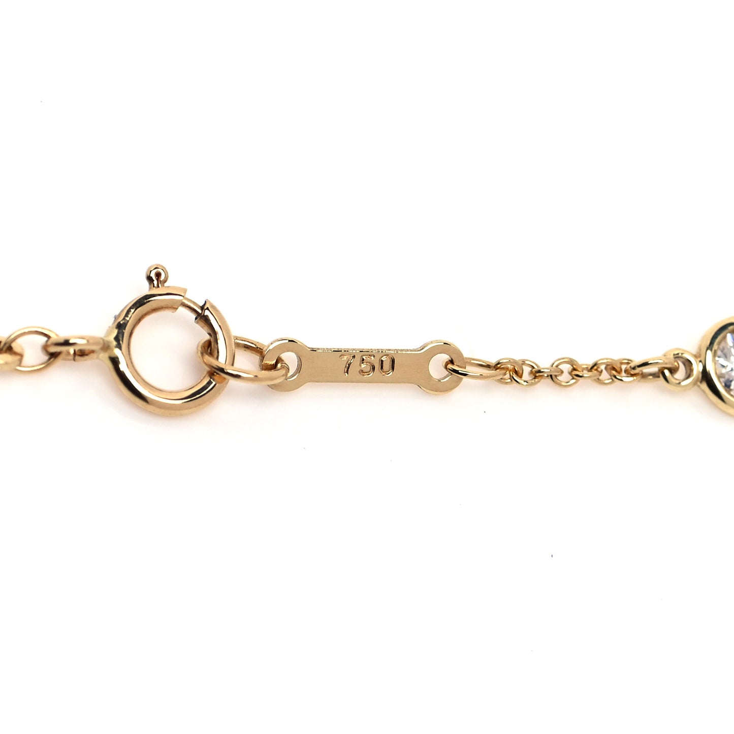 18K Yellow Gold Diamond .33ctw Elsa Peretti Diamonds by the Yard Station Bracelet