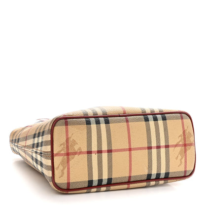 Burberry Haymarket Check Tote Red 3 of 9
