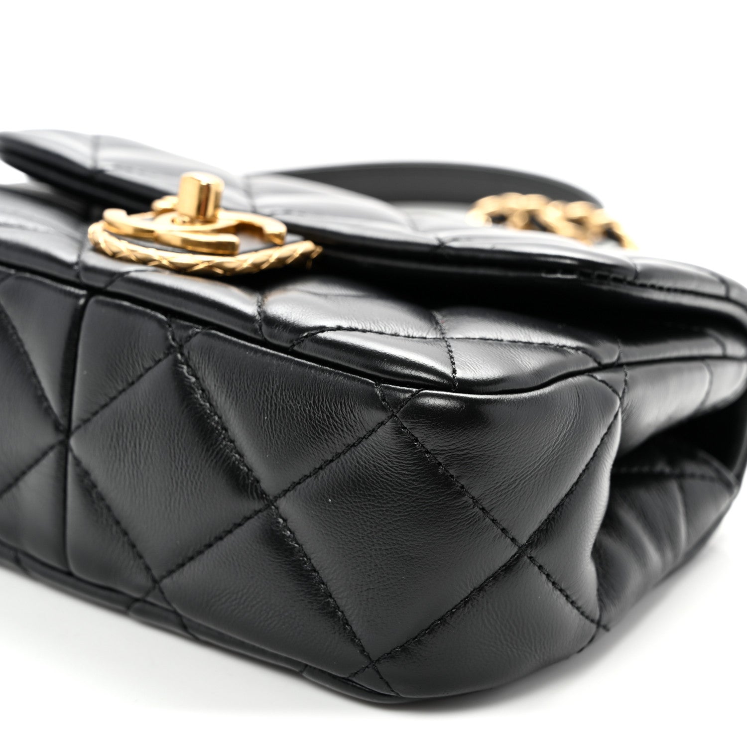 Chanel Lambskin Quilted Mini Flap Black 10 of 10