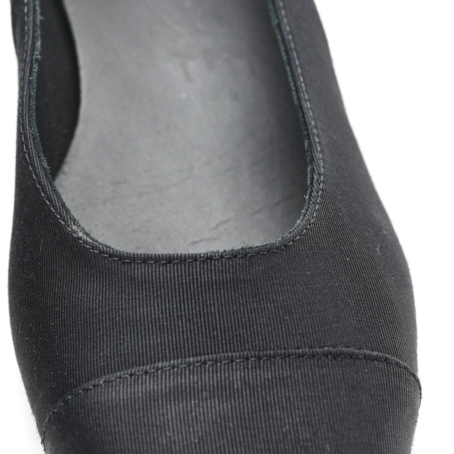 Grosgrain Cap Toe Uniform Ballerina Flats 38 Black